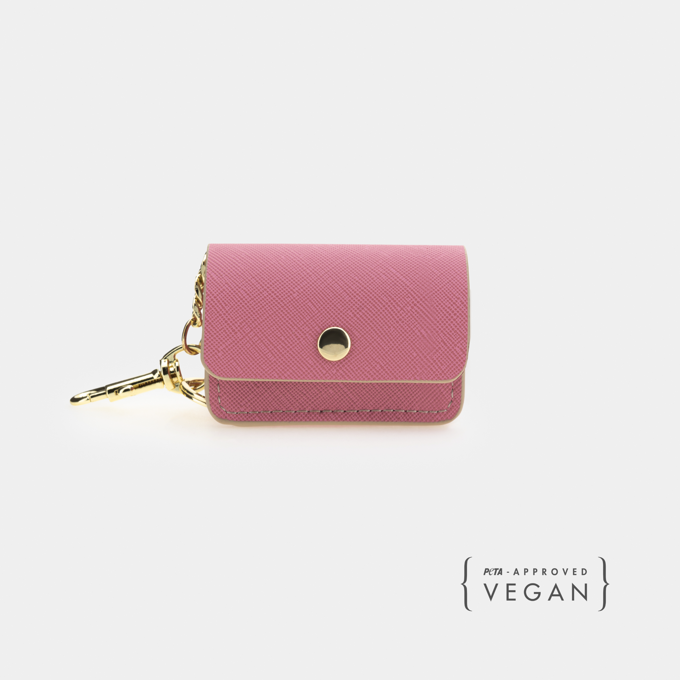 Waste Bag Holder Pink - Vegan Leather - Bag Dispenser